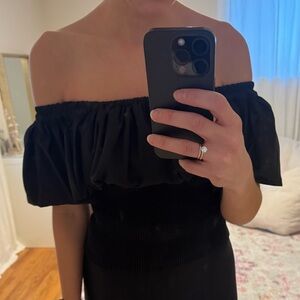 Astr Black Off-Shoulder Top